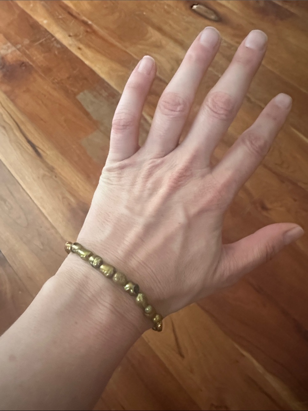 Gold Bead Stretch Bracelet - Women